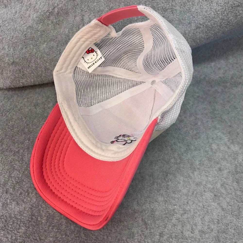 Always Kind Girls Pink Hello Kitty Trucker Hat Mesh Snapback OSFM